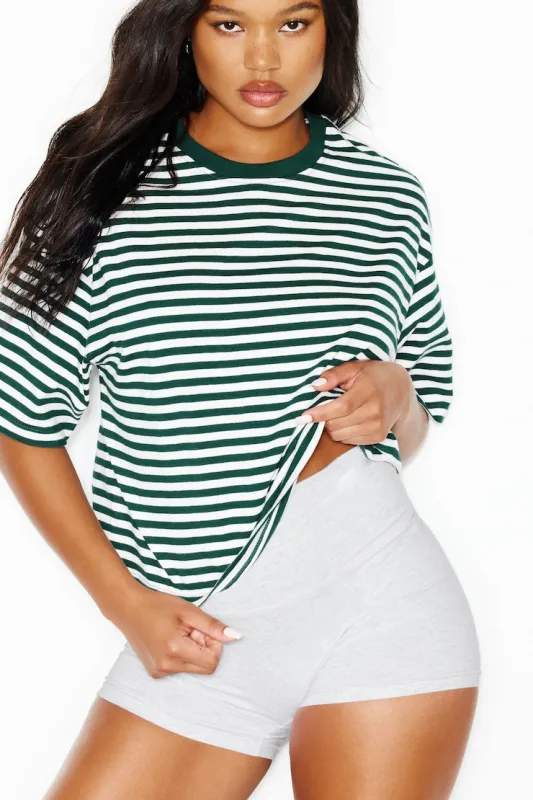 Fluid Crewneck T-Shirt - Garage - Green - Women Clothing made by Garage