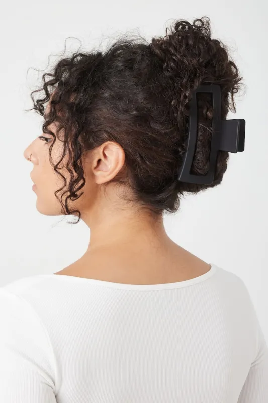 Oversized Rectangle Claw Clip - Garage - Black - Women Clothing made by Garage