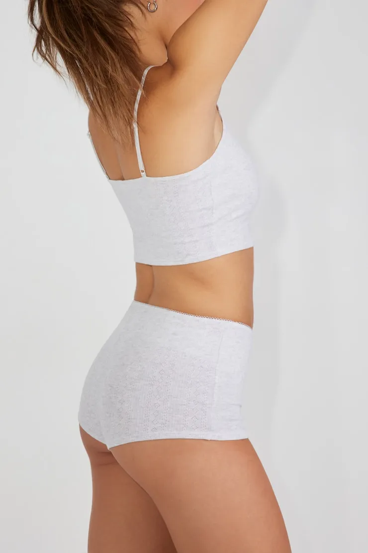 Tiny Pointelle Short - Garage - Greys - Women Clothing sold by Garage product image thumbnail 3
