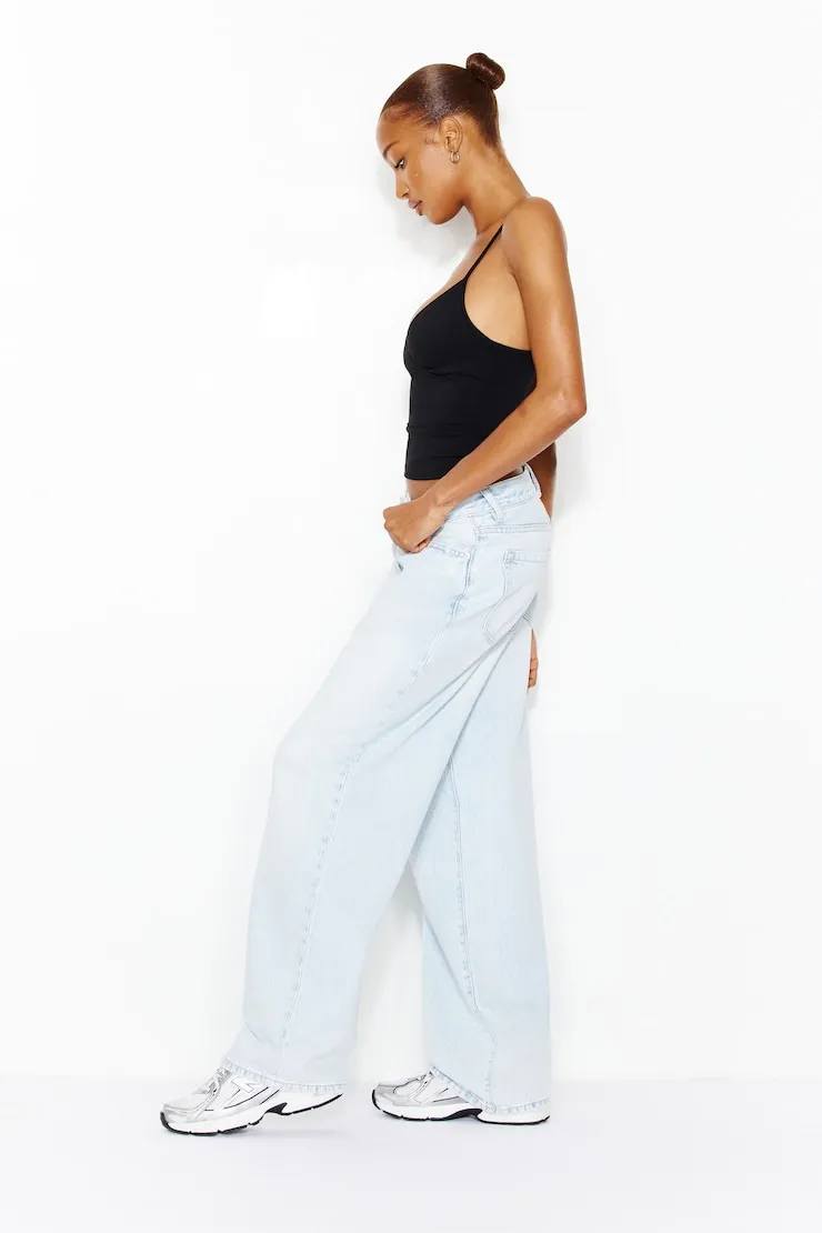 Low Rise Baggy Jeans - Garage - Blue - Women Clothing sold by Garage product image thumbnail 2