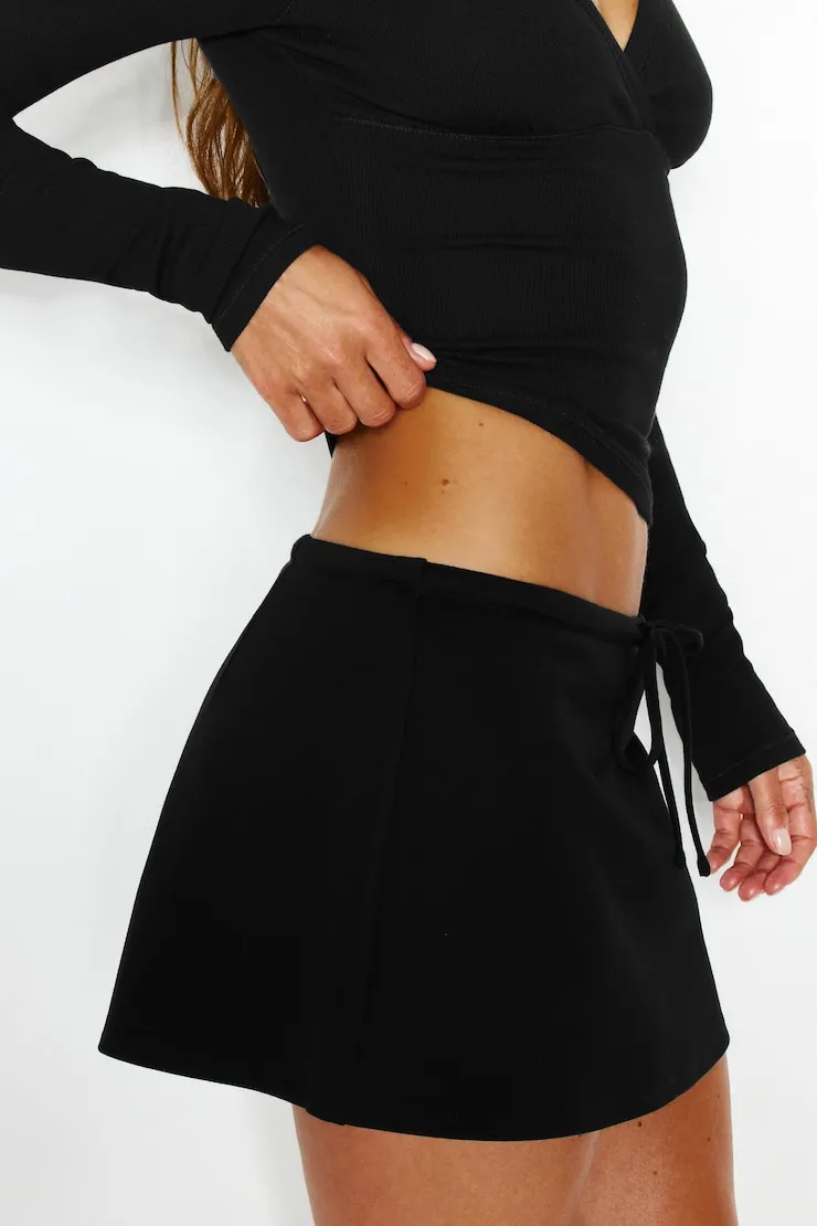 Waistband Micro Skort - Garage - Black - Women Clothing sold by Garage product image thumbnail 4