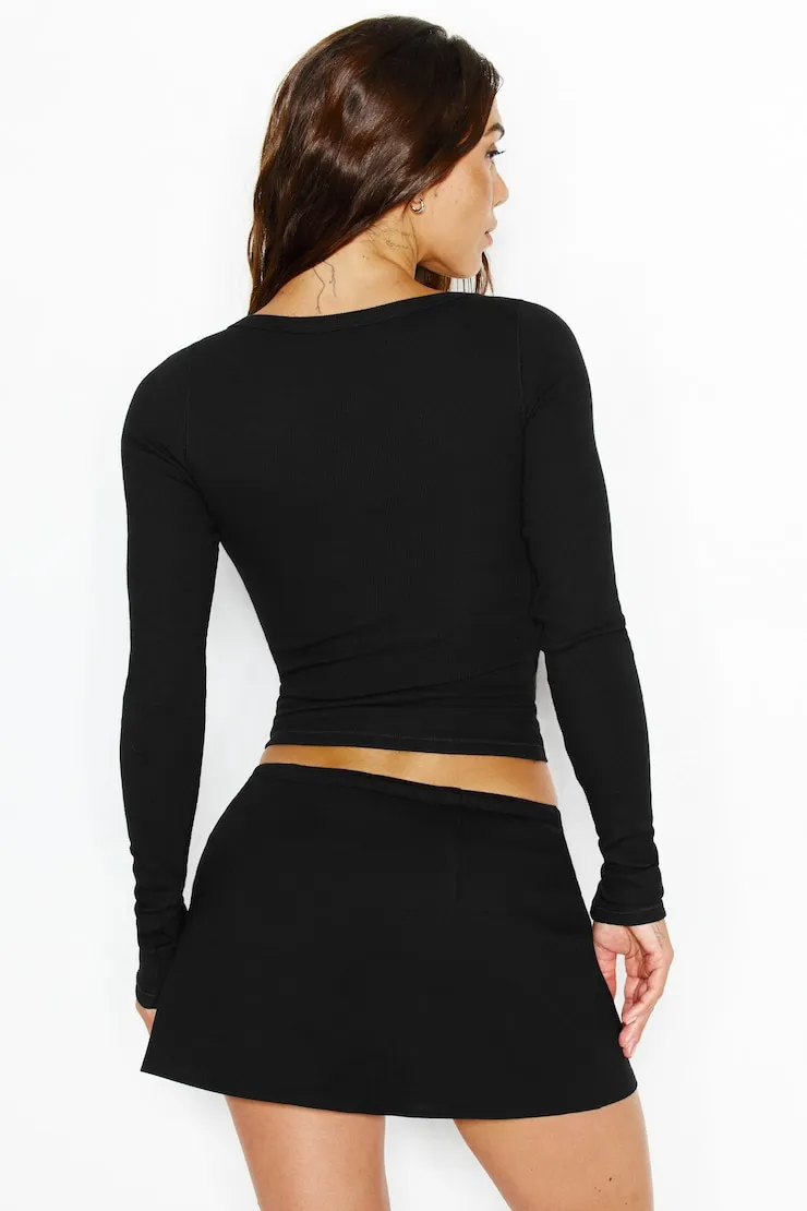 Waistband Micro Skort - Garage - Black - Women Clothing sold by Garage product image thumbnail 5