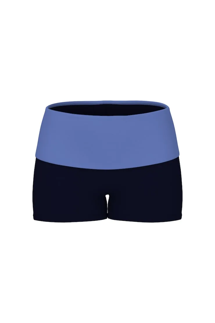 Active Foldover Booty Shorts - Garage - Blue - Women Clothing sold by Garage product image thumbnail 2