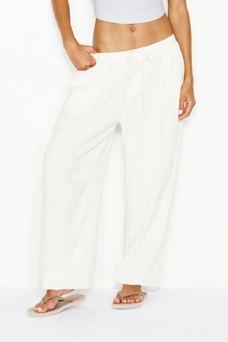 Linen Balloon Pants - Garage - White - Women Clothing sold by Garage product image thumbnail 3