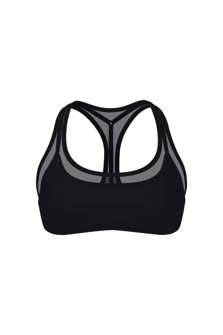 Active Layered Mesh Bra - Garage - Black - Women Clothing sold by Garage product image thumbnail 2