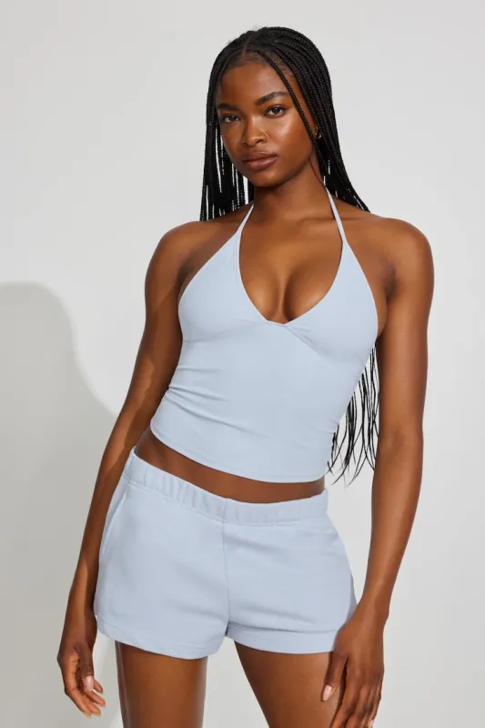 SoftTerry™ Relaxed High Rise Shorts - Garage - Blue - Women Clothing made by Garage