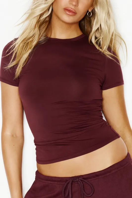 Baretouch Crewneck T-Shirt - Garage - Red - Women Clothing made by Garage