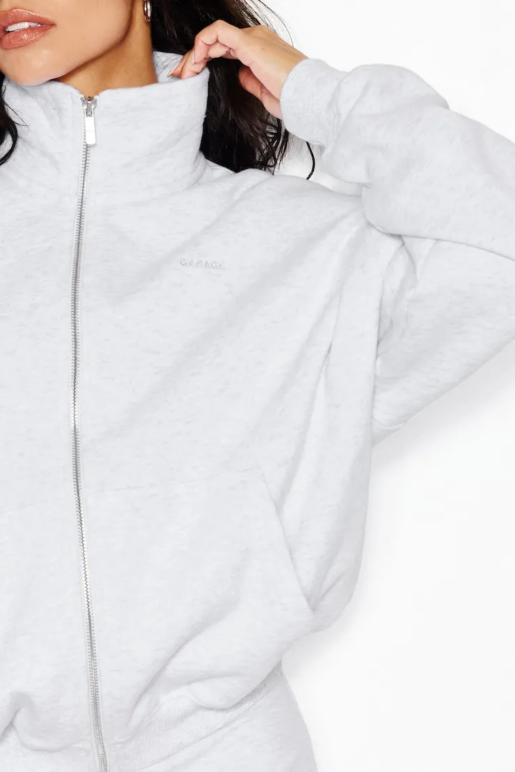 UltraFleece Mockneck Full Zip Sweatshirt - Garage - Greys - Women Clothing sold by Garage product image thumbnail 4