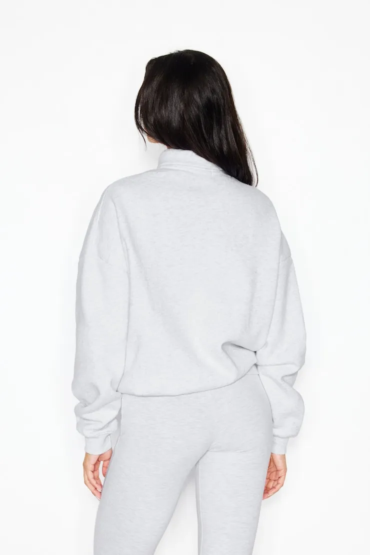 UltraFleece Mockneck Full Zip Sweatshirt - Garage - Greys - Women Clothing sold by Garage product image thumbnail 5