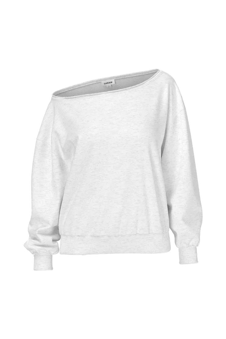 SoftTerry Off Shoulder Sweatshirt - Garage - Greys - Women Clothing sold by Garage product image thumbnail 2