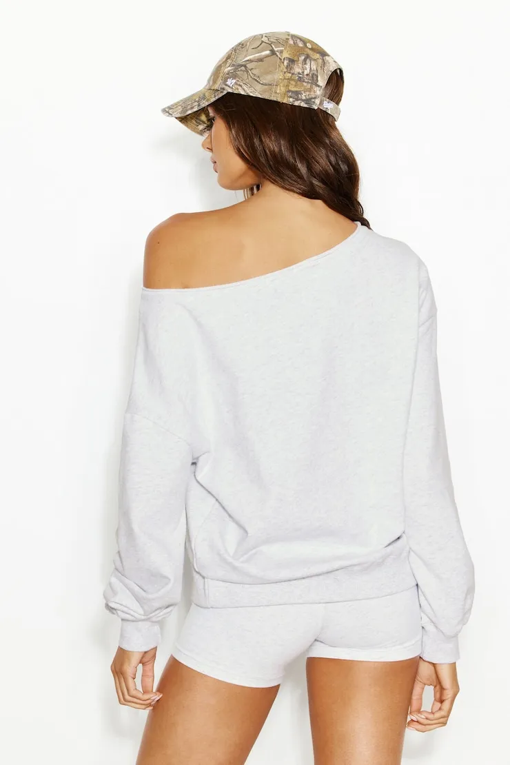 SoftTerry Off Shoulder Sweatshirt - Garage - Greys - Women Clothing sold by Garage product image thumbnail 5