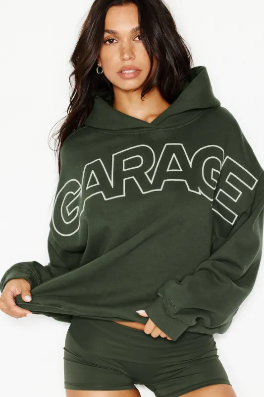 UltraFleece Hoodie - Garage - Green - Women Clothing made by Garage