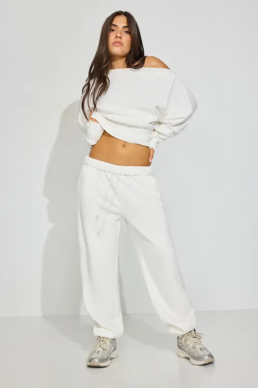UltraFleece Boyfriend Sweatpants - Garage - White - Women Clothing made by Garage