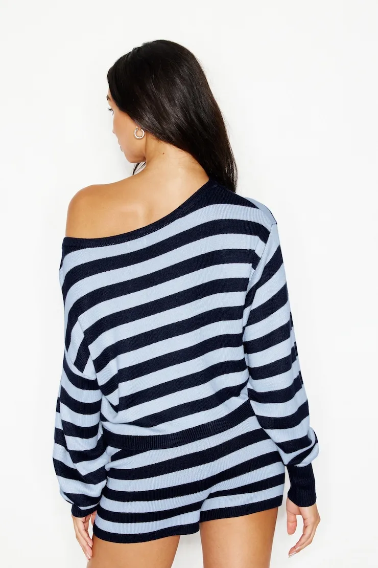 Boatneck Sweater - Garage - Navy - Women Clothing sold by Garage product image thumbnail 5