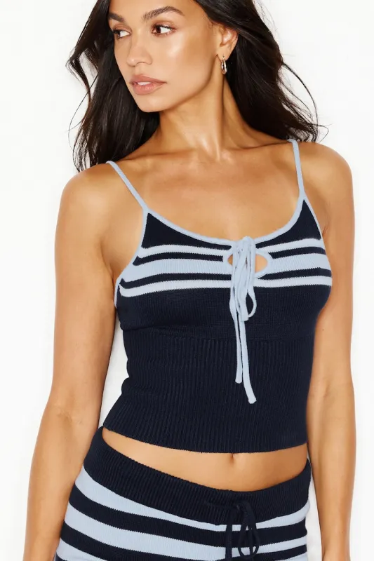 Sweater Cami Top - Garage - Navy - Women Clothing made by Garage