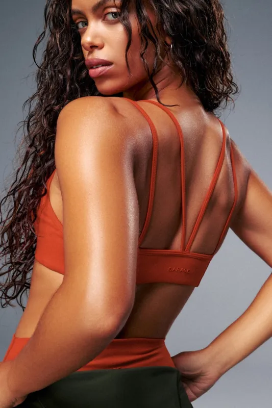 Active Double Strap Micro Bra - Garage - Orange - Women Clothing made by Garage