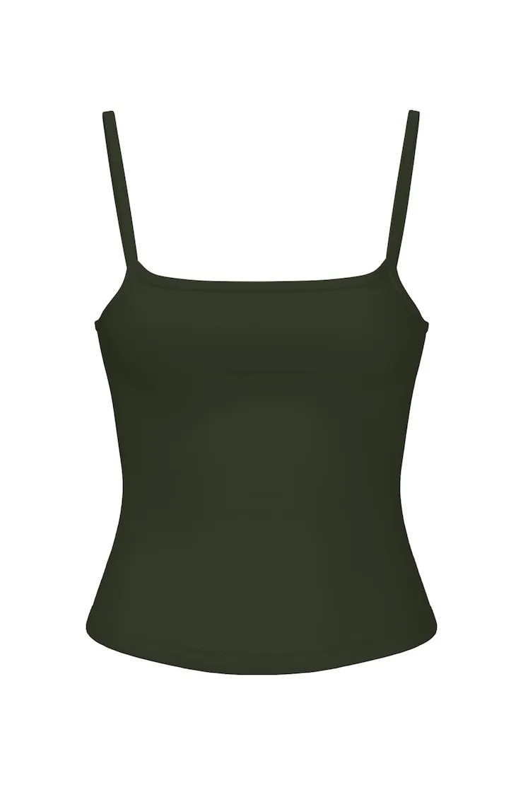 Sleek Scoop Cami Top - Garage - Green - Women Clothing sold by Garage product image thumbnail 2