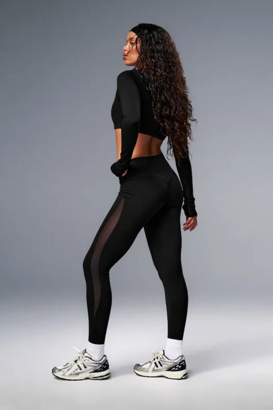 Active Mesh Leggings - Garage - Black - Women Clothing made by Garage