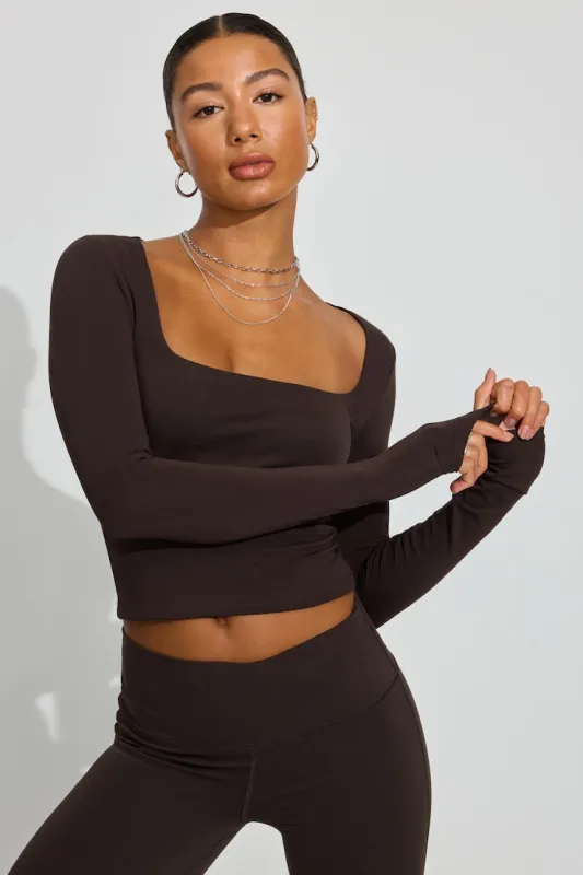 Addison Square Neck Top - Garage - Brown - Women Clothing made by Garage