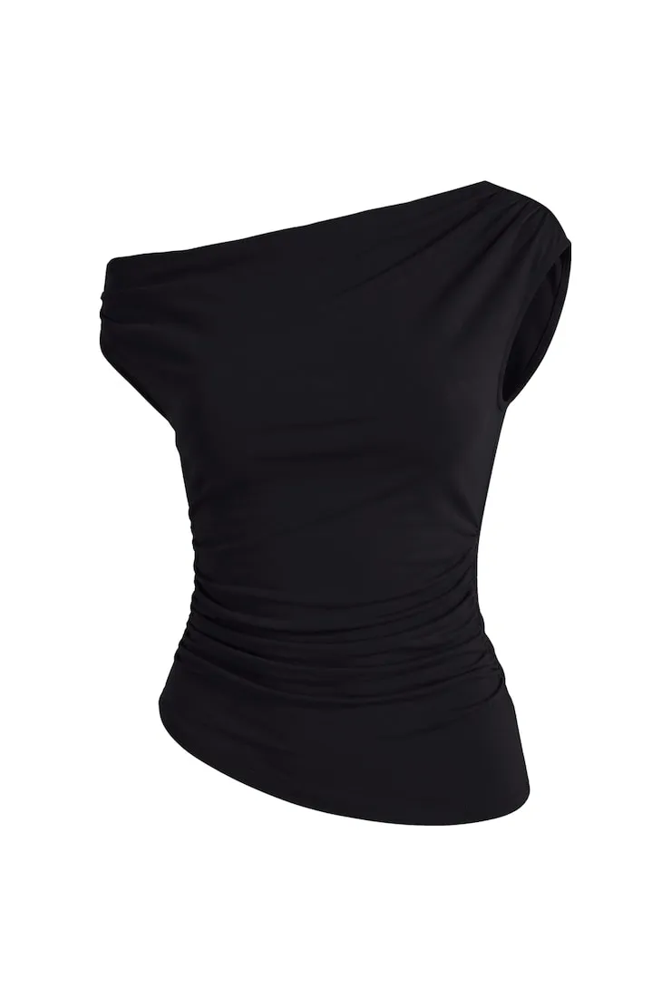 Smooth Asymmetric T-Shirt - Garage - Black - Women Clothing sold by Garage product image thumbnail 2