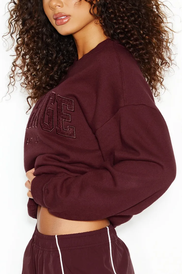 UltraFleece Crewneck Sweatshirt - Garage - Burgundy - Women Clothing sold by Garage product image thumbnail 3