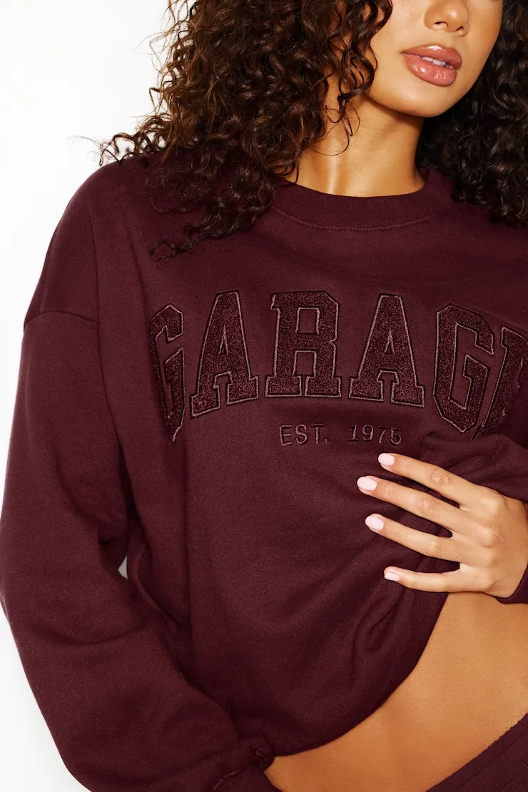 UltraFleece Crewneck Sweatshirt - Garage - Burgundy - Women Clothing sold by Garage product image thumbnail 5