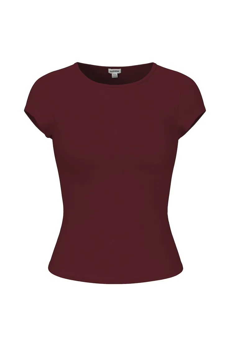 Sleek Crewneck T-Shirt - Garage - Red - Women Clothing sold by Garage product image thumbnail 2