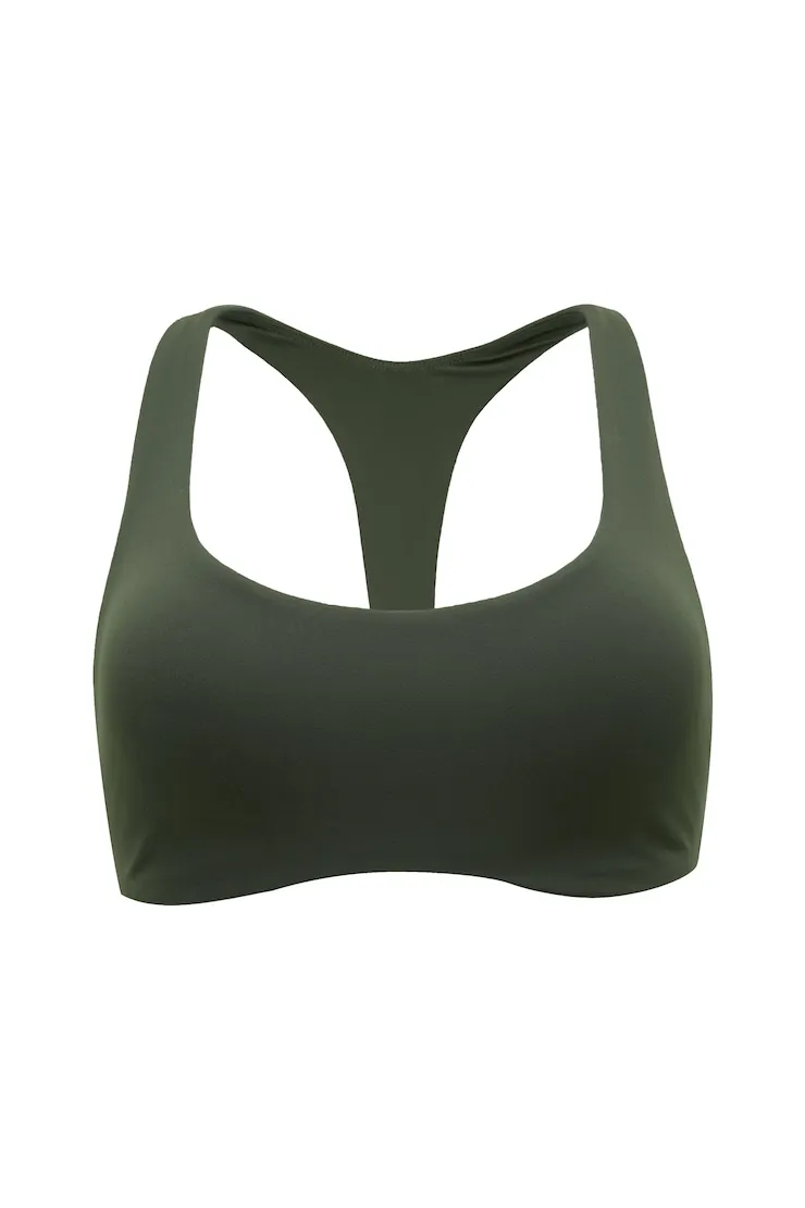 Active Scoop Racerback Bra - Garage - Green - Women Clothing sold by Garage product image thumbnail 2