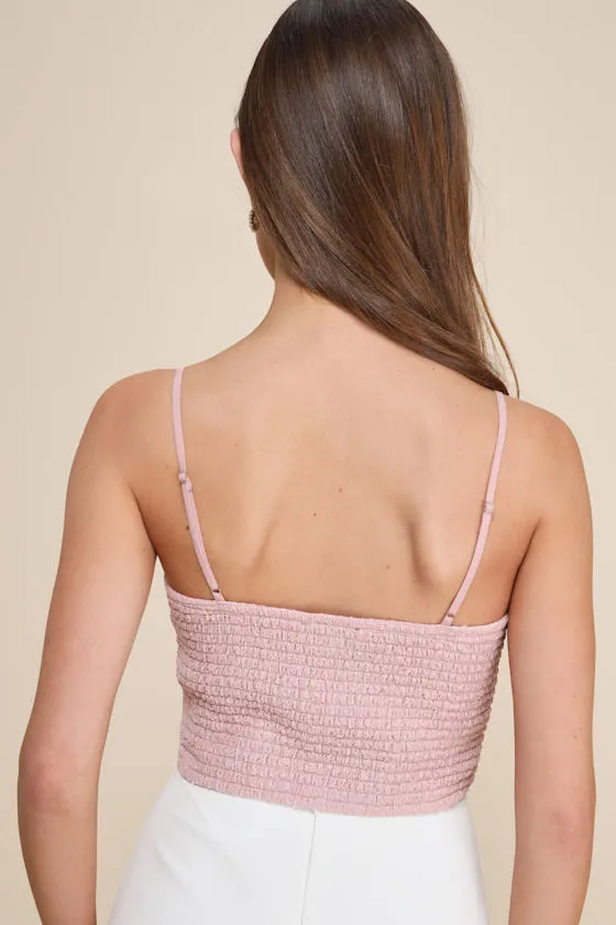 Adorably Cute Mauve Lace Ruffled Cropped Cami Top sold by Lulus product image thumbnail 3