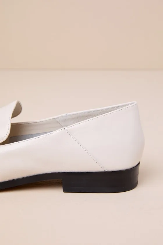 Beny Ivory Crinkle Patent Leather Square Toe Loafers sold by Lulus product image thumbnail 4