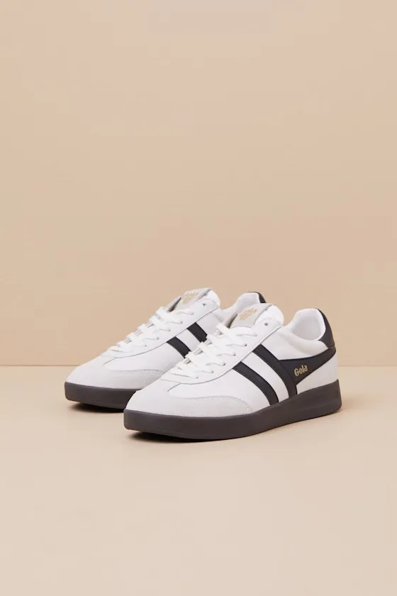Cyclone White and Black Leather Lace-Up Sneakers sold by Lulus product image thumbnail 2