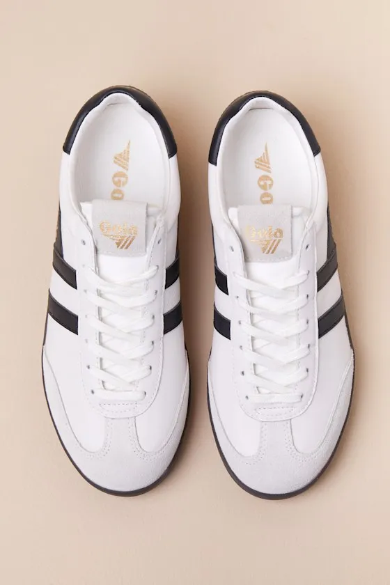 Cyclone White and Black Leather Lace-Up Sneakers sold by Lulus product image thumbnail 3