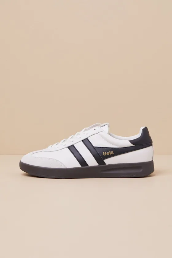 Cyclone White and Black Leather Lace-Up Sneakers sold by Lulus product image thumbnail 4