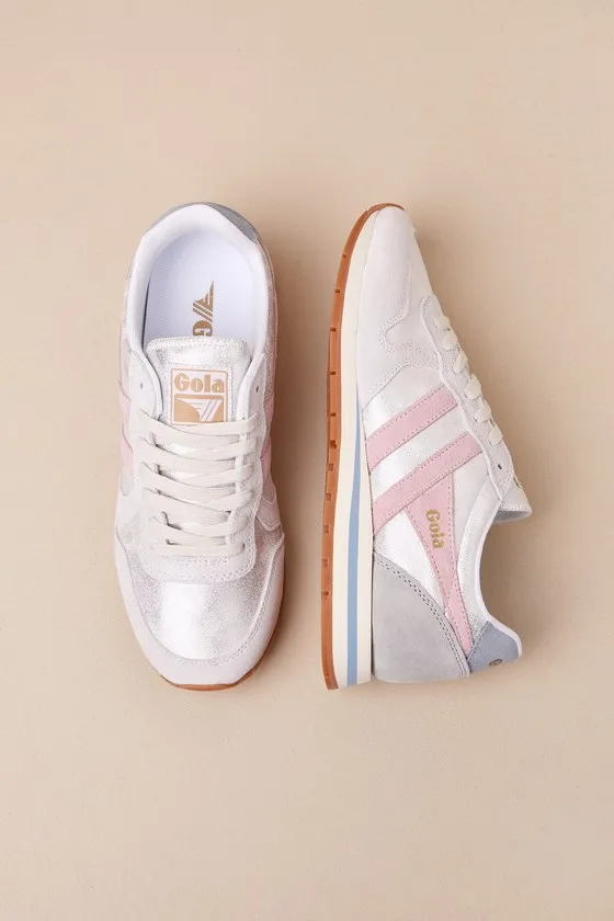 Daytona Blaze White Multi Color Block Suede Leather Sneakers sold by Lulus product image thumbnail 3