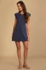 Feelin' Confident Navy Blue Cutout Mini Shirt Dress sold by Lulus