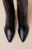Auggie Wide Calf Black Leather Pointed-Toe Knee-High Boots sold by Lulus