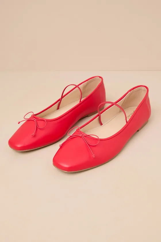 Gilly Red Bow Ballet Flats sold by Lulus product image thumbnail 3
