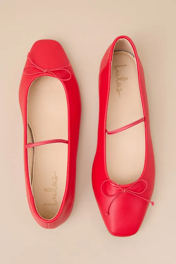 Gilly Red Bow Ballet Flats sold by Lulus product image thumbnail 4