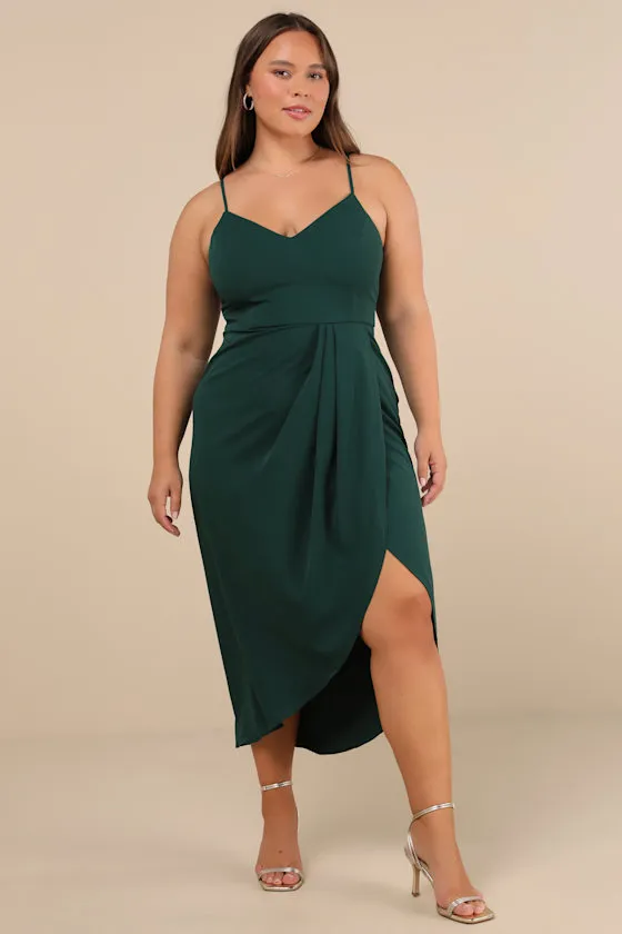 Reinette Dark Green Midi Dress sold by Lulus product image thumbnail 3