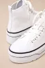 Eyekonn White High Top Platform Lace-Up Sneakers sold by Lulus