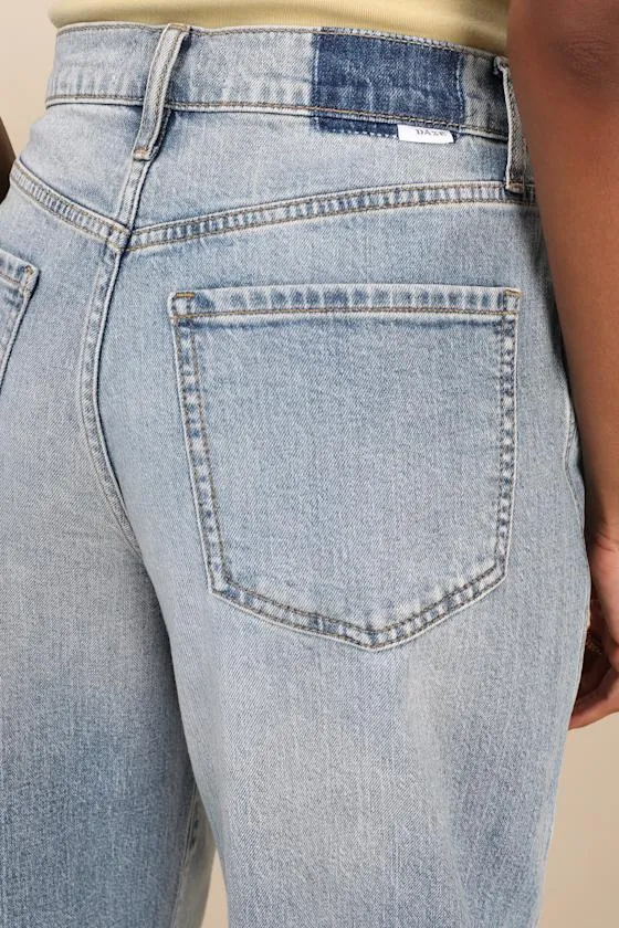 Westward Light Wash High-Rise Barrel Jeans sold by Lulus product image thumbnail 4