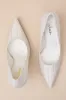 Kennett White Pinstripe Pointed-Toe Pumps sold by Lulus