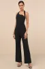 Flirty Outing Black Asymmetrical Halter Jumpsuit sold by Lulus