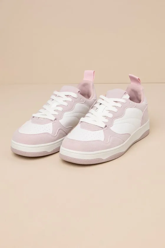 Mezereon Pink and White Sneakers sold by Lulus