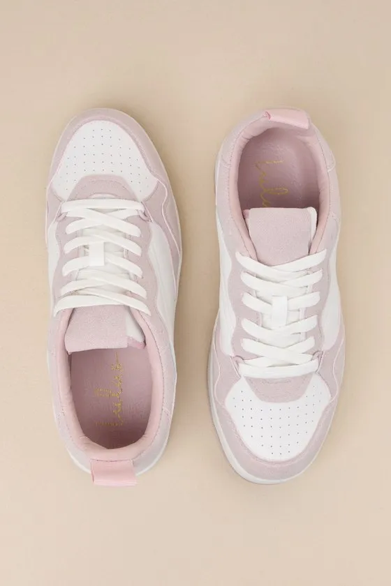 Mezereon Pink and White Sneakers sold by Lulus product image thumbnail 3