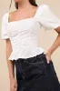 Instantly Perfect White Embroidered Puff Sleeve Top sold by Lulus
