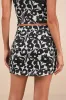 Flirty Direction Black and Ivory Floral Linen Mini Skirt sold by Lulus