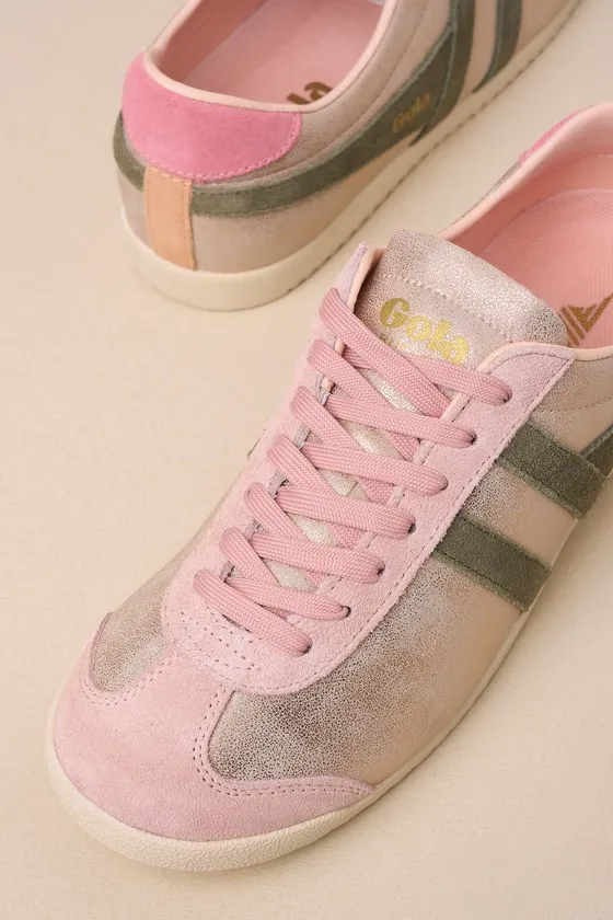 Bullet Blaze Rose Gold Color Block Leather Sneakers sold by Lulus product image thumbnail 4