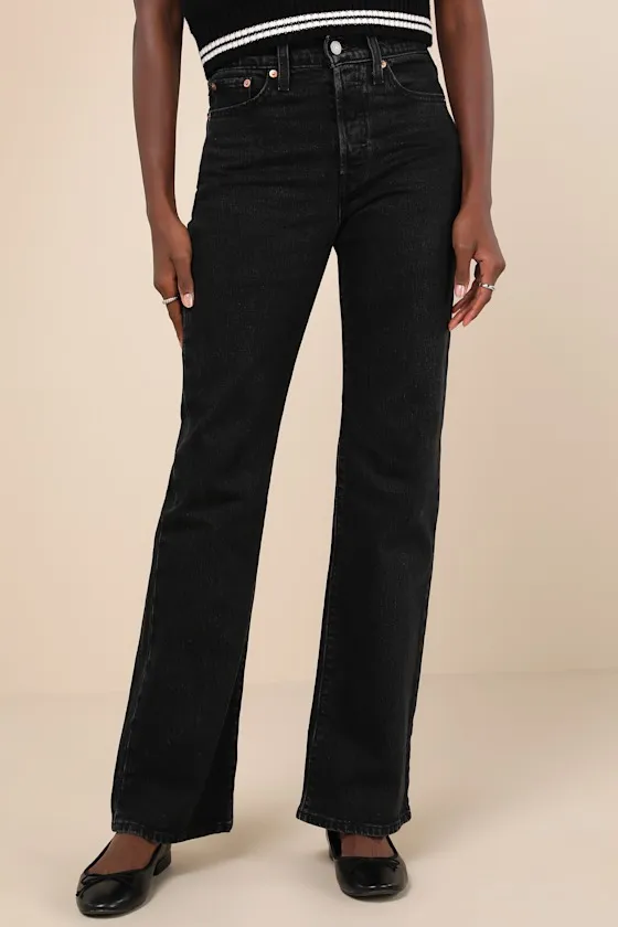 Wedgie Bootcut Washed Black High-Rise Denim Jeans sold by Lulus product image thumbnail 2