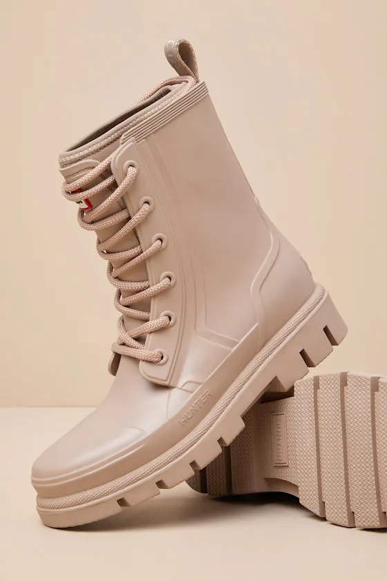 Diana Scots Bark Rubber Lace-Up Ankle Rainboots sold by Lulus product image thumbnail 3